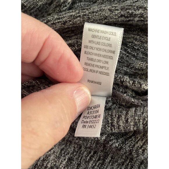 Cuddl Duds Cardigan Sweater Women’s Size M Gray Black PepperComfy Casual Leisure - Picture 13 of 16